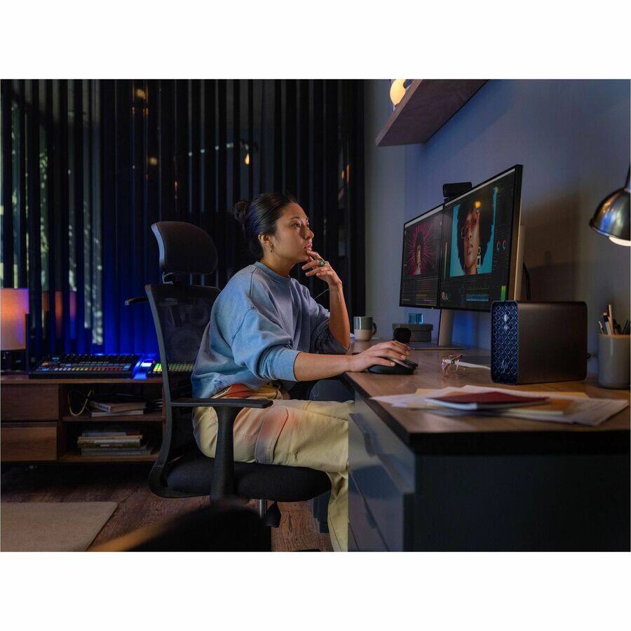 Alt View 8. HP - HP Z2 Mini G1a Workstation - 1 x AMD Ryzen AI MAX PRO 380 - 32 GB - 1 TB SSD - Mini PC - Jet Black - AMD Chip - Windows - Black.