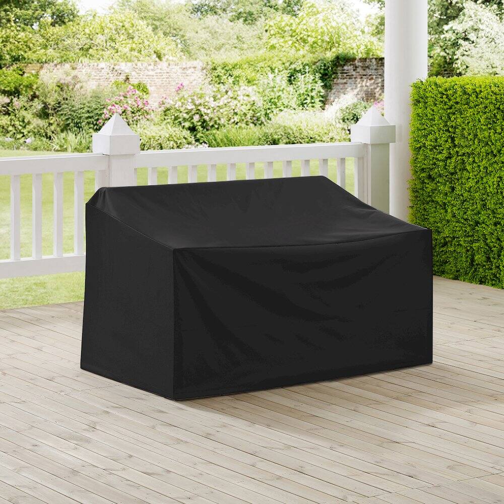 Alt View 7. Crosley Furniture - Outdoor Loveseat Furniture Cover - Black.