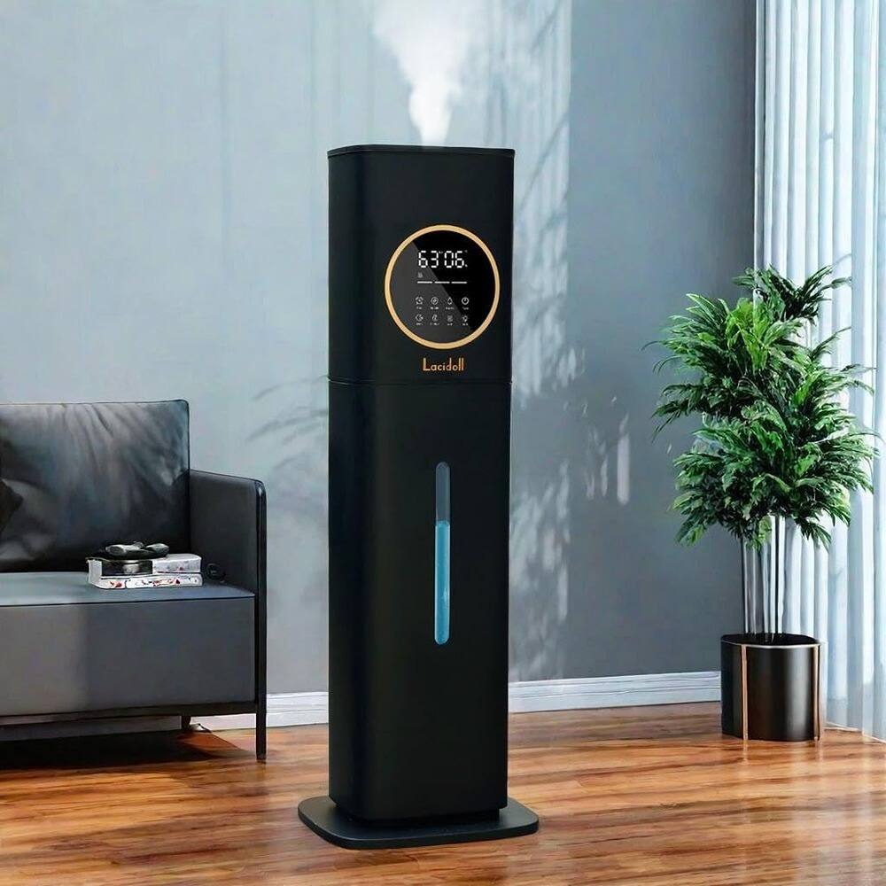 MOSZAR LLC - 8L Humidifier, Top Fill, Essential Oil Diffuser, Cool Mist, Black, Large Room