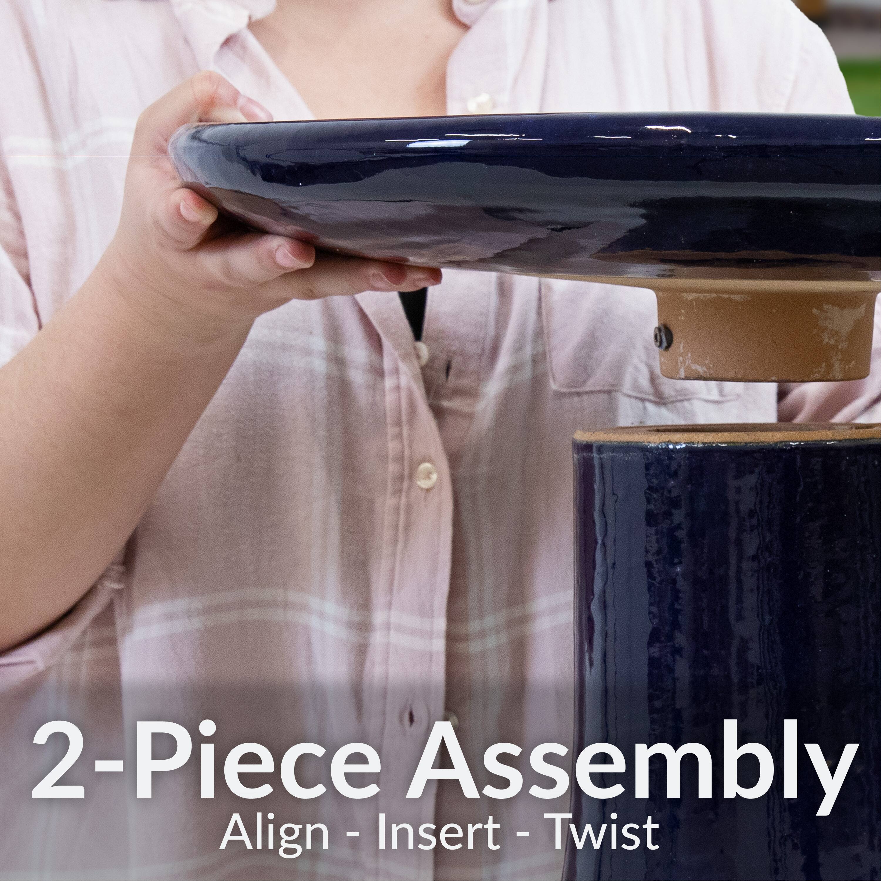 2-Piece Assembly  
Align - Insert - Twist
