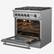 Alt View 3. Forno Appliances - Giovanni 4.32 Cu. Ft. Freestanding Gas Convection Range with Reversible Griddle - Silver.