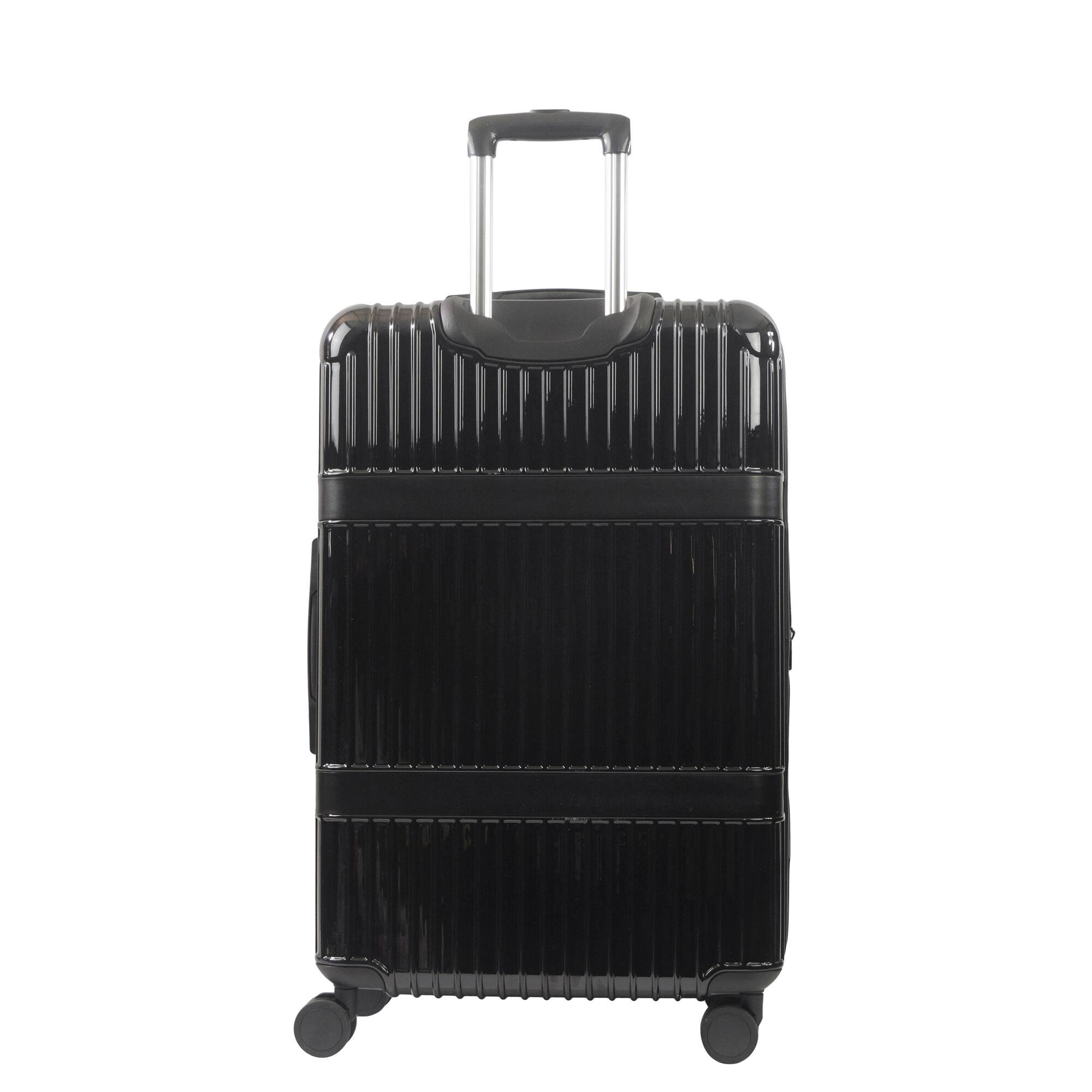 Back. Martha Stewart - The Bedford 30" Hardside Spinner - BLACK.