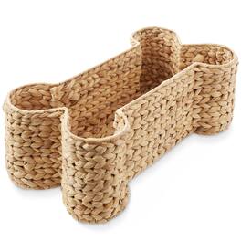 Casafield - Dog Bone Shaped Storage Basket Organizer Bin for Pet Toys - Natural