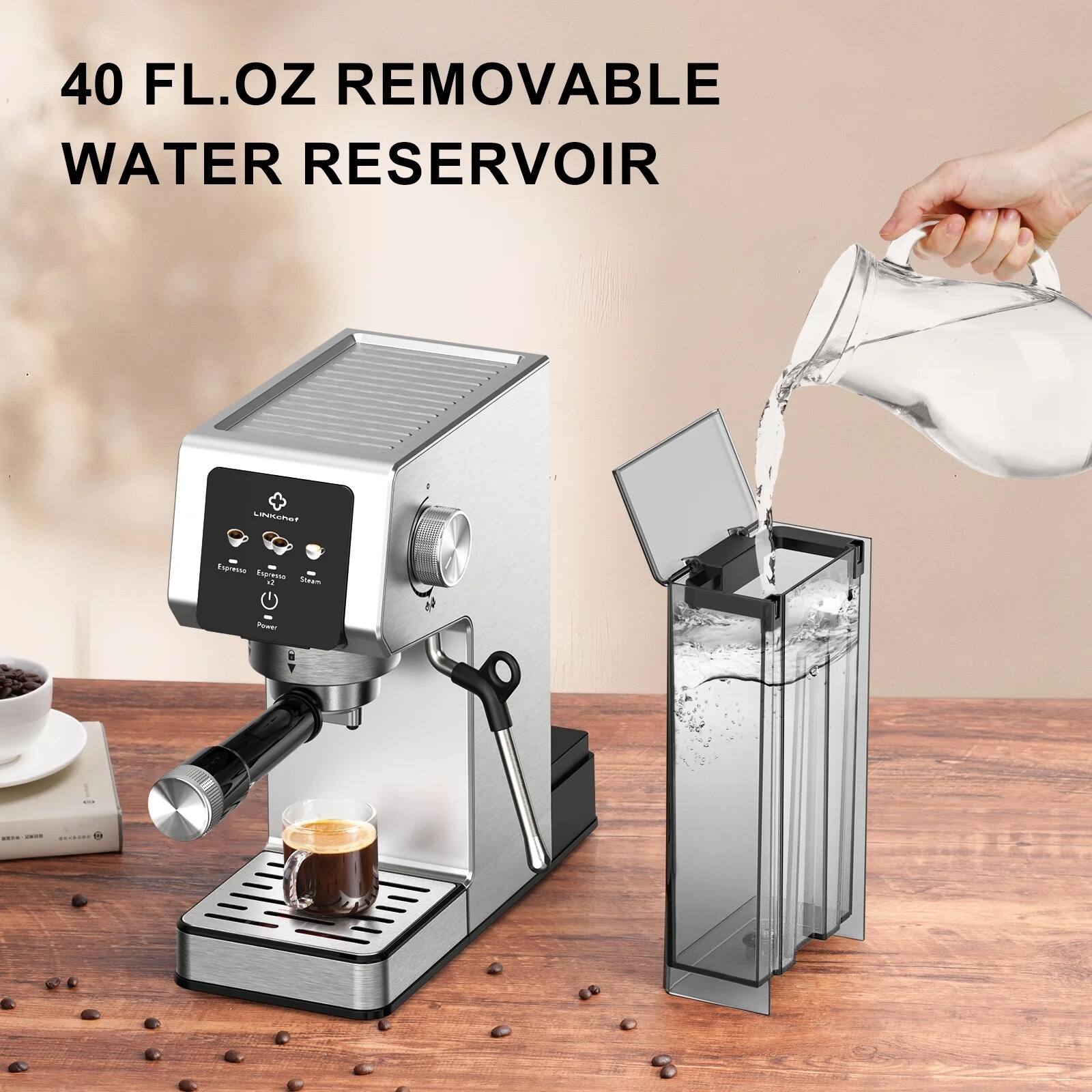 40 FL.OZ REMOVABLE WATER RESERVOIR