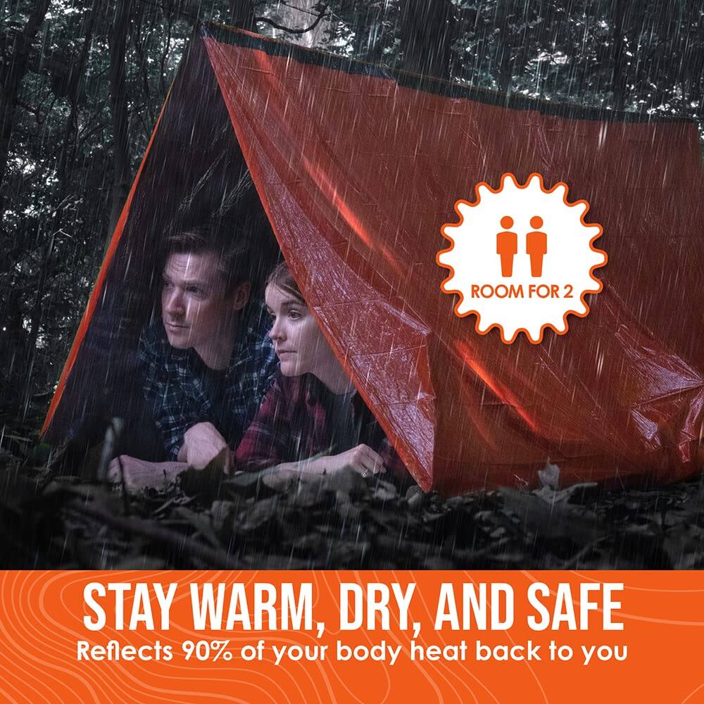 ROOM FOR 2

STAY WARM, DRY, AND SAFE  
Reflects 90% of your body heat back to you