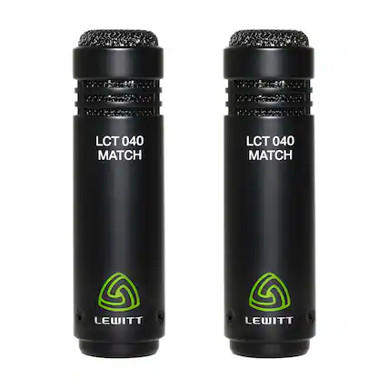 Front. Lewitt Audio - LCT 040 MATCH Stereo Pair Microphones - Black.