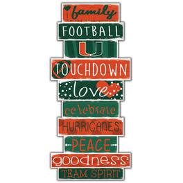 Fan Creations - Miami Hurricanes 5'' x 24'' Celebrations Stack Sign - Multicolor