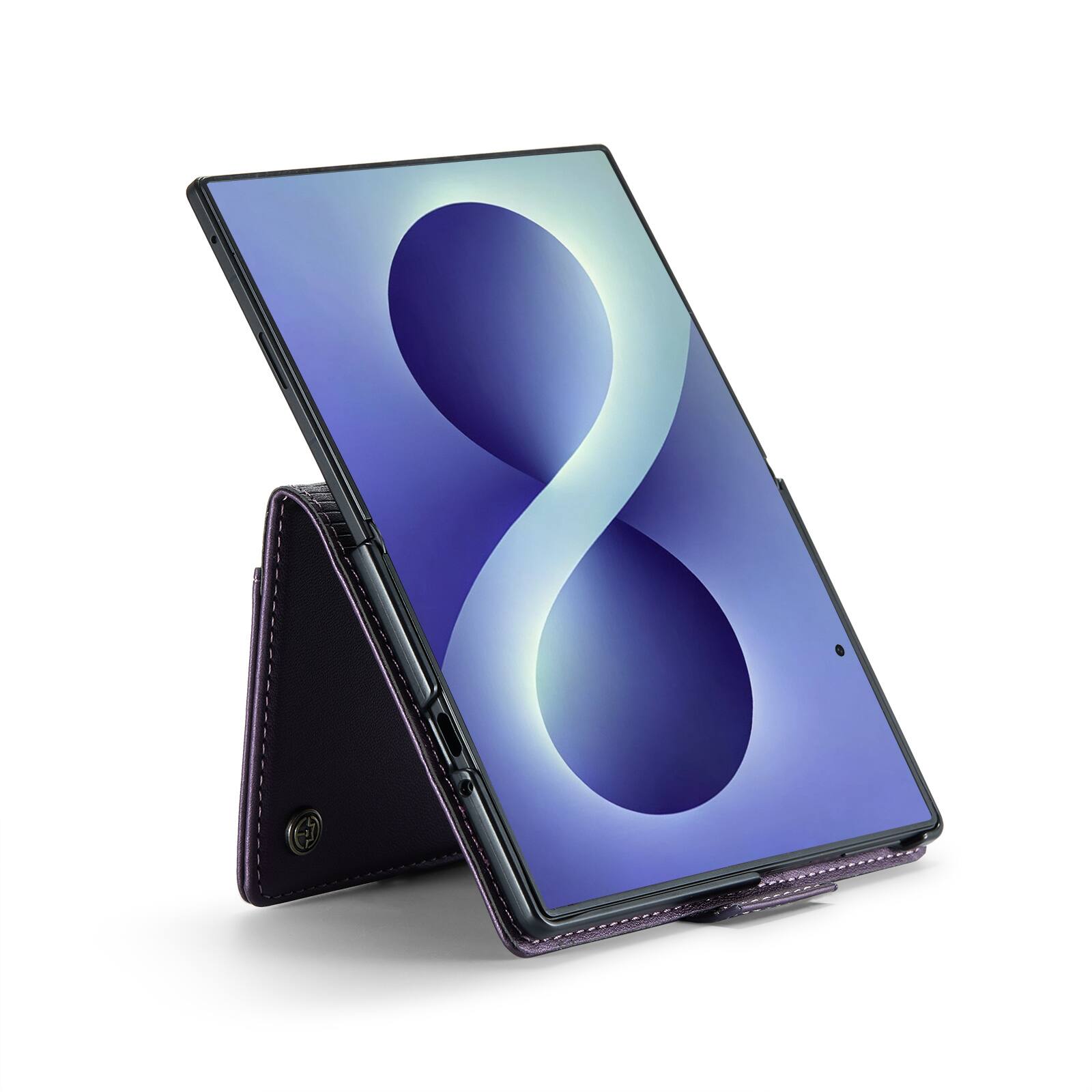 Alt View 8. UUCOVER - For Samsung Galaxy Z Fold8 Wide PU Leather Wallet Case with RFID Blocking Card Holder Cash Slot, Magnetic Folio Cover - Black.