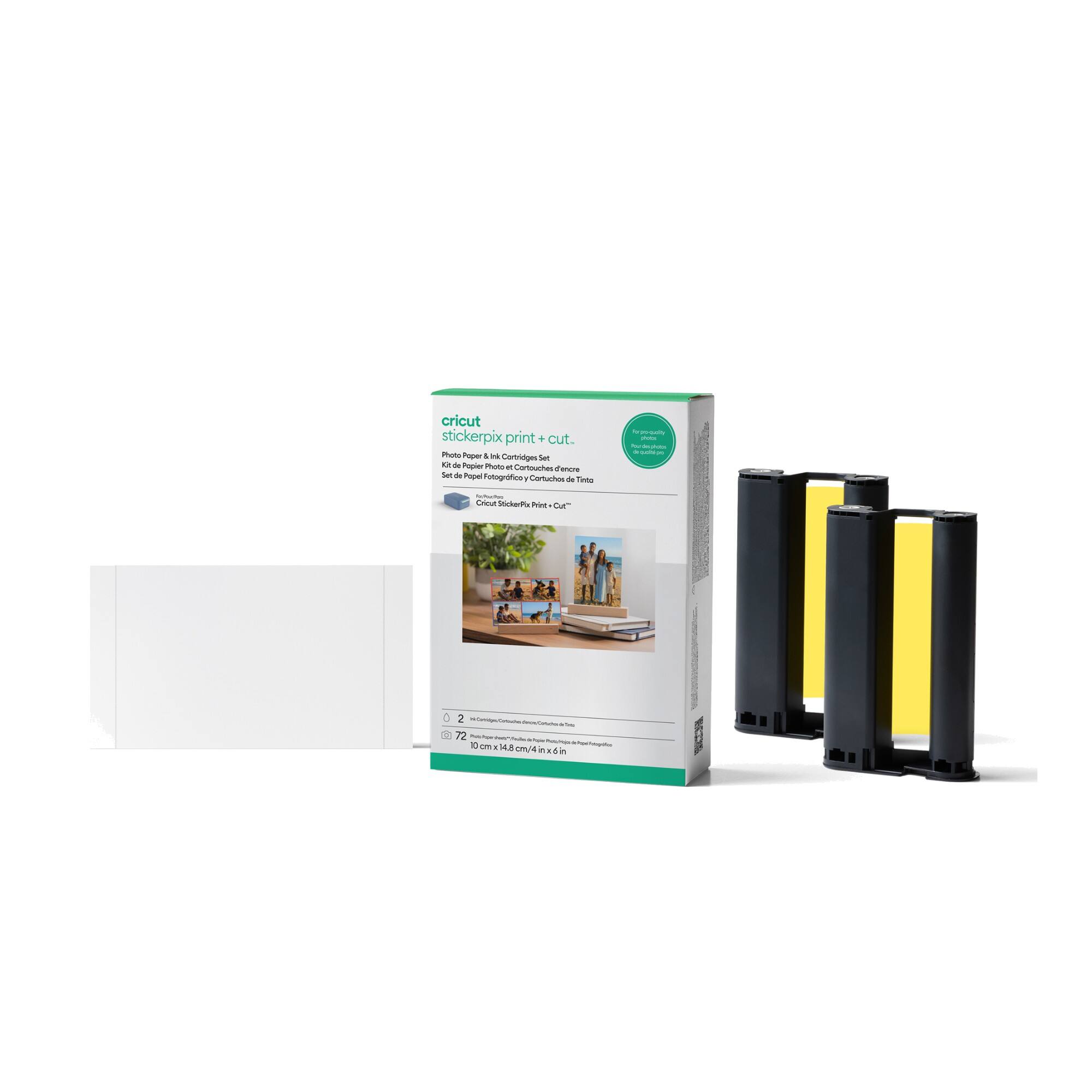 Cricut StickerPix Print + Cut. Photo Paper - Ink Cartridges Set 100 de Papier Photo 60 Cartouches d'encre Set de Papel Fotográfico Cortuchos de Tinta

201-5438 photos You de elephoos schips 2%

schoellow Cricut StickerPix Print out

2 HeCritps/Comube.fr/dukerschous/Sty - Com 72 - mix* know Mavings 0 algur 10cmx14.8cm/4inx6in