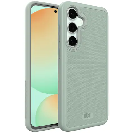 Front. TUDIA - TUDIA MergeGrip for Samsung Galaxy S24 FE Case Military Grade - Green Lily - Green Lily.