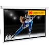 Kodak - 80" Manual Pull Down Projector Screen, Large 16:9 Retractable Projector Screen