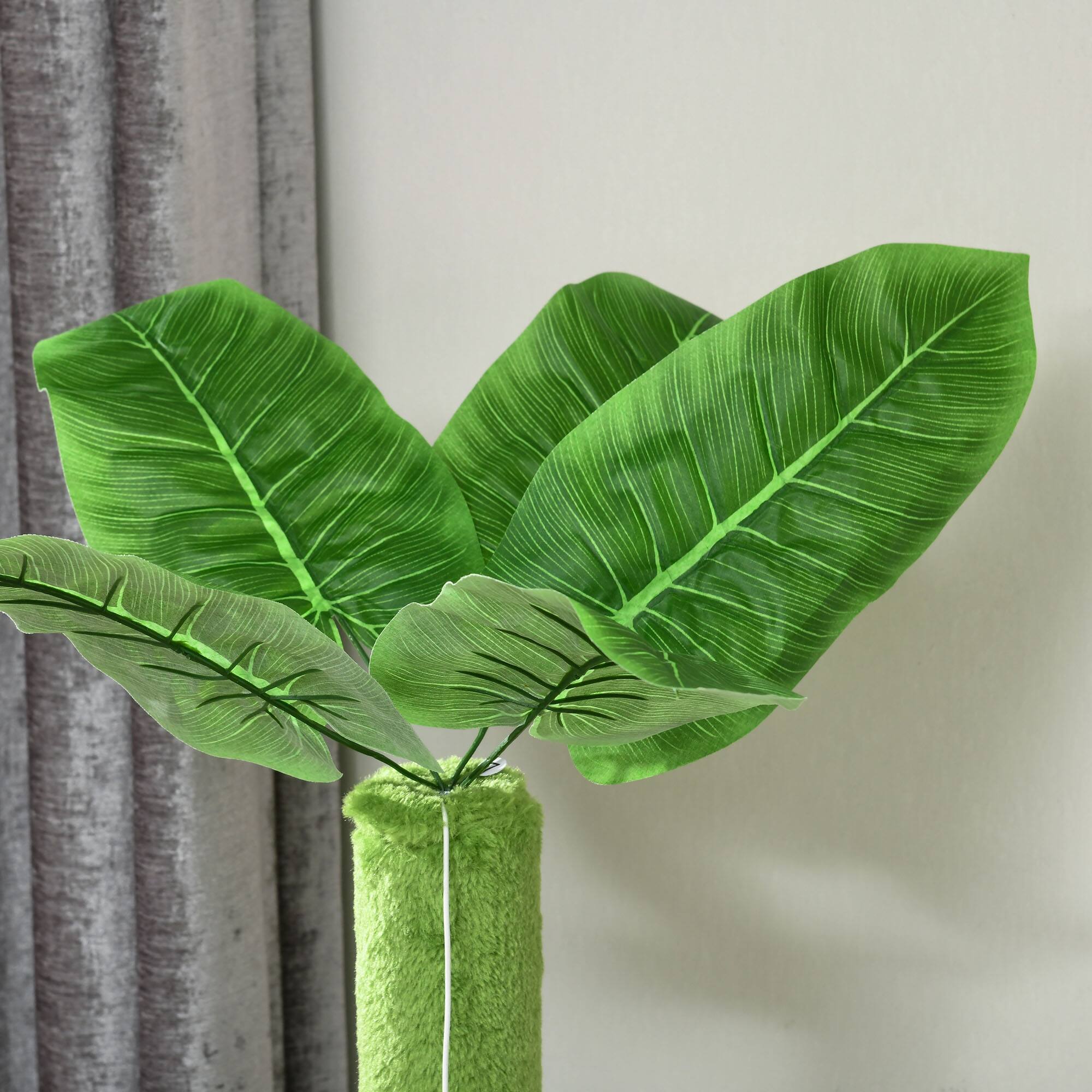 Alt View 5. Pawhut - 56" Multi-Level Cat Tree, Tower with Scratching Post, Hammock, Play Ball & Anti-Tipping Device, Activity Center - Green.