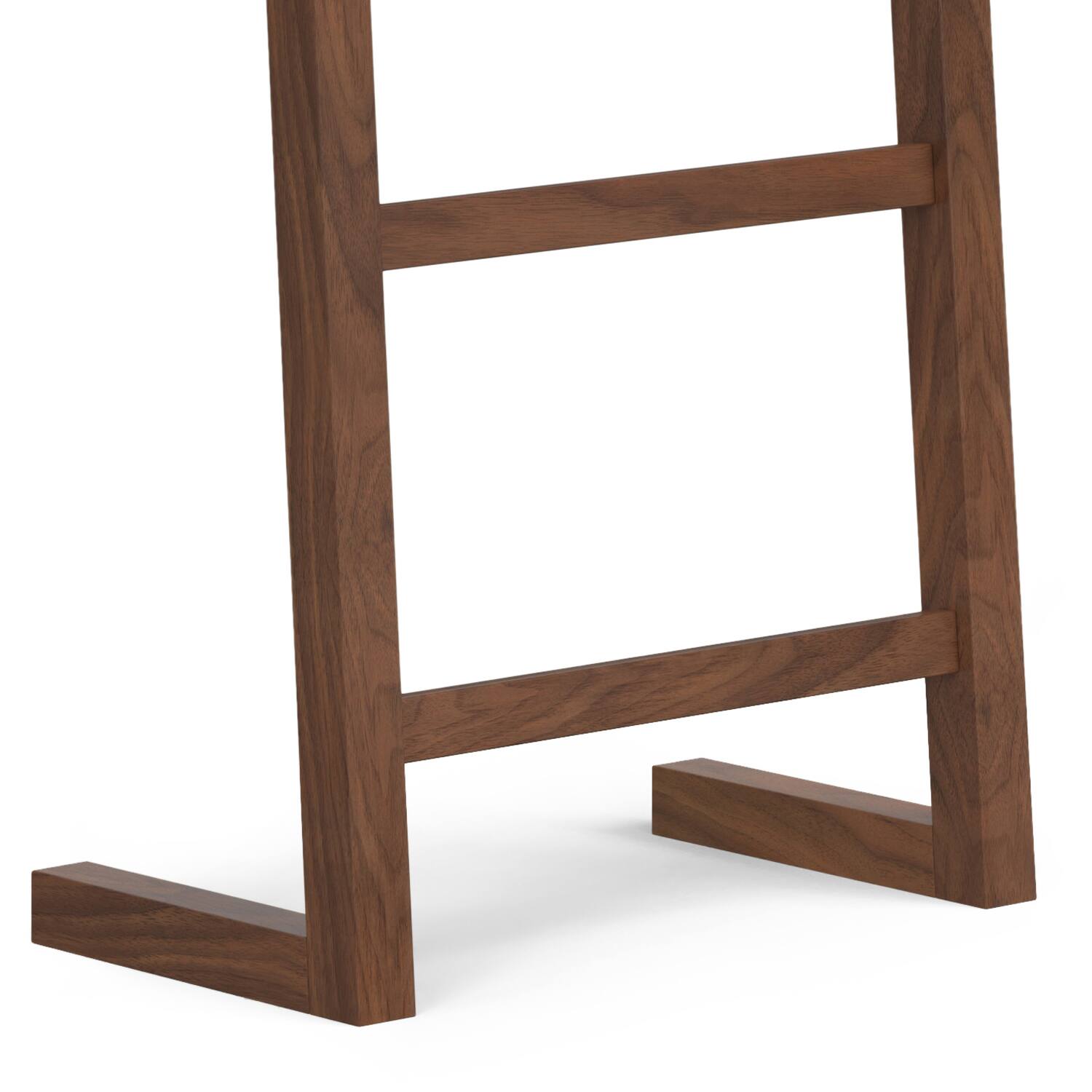 Alt View 5. Simpli Home - Bray SOLID ACACIA WOOD 63 inch x 23 inch Contemporary Bath Towel and Blanket Ladder Shelf in Natural Walnut - Natural Walnut.