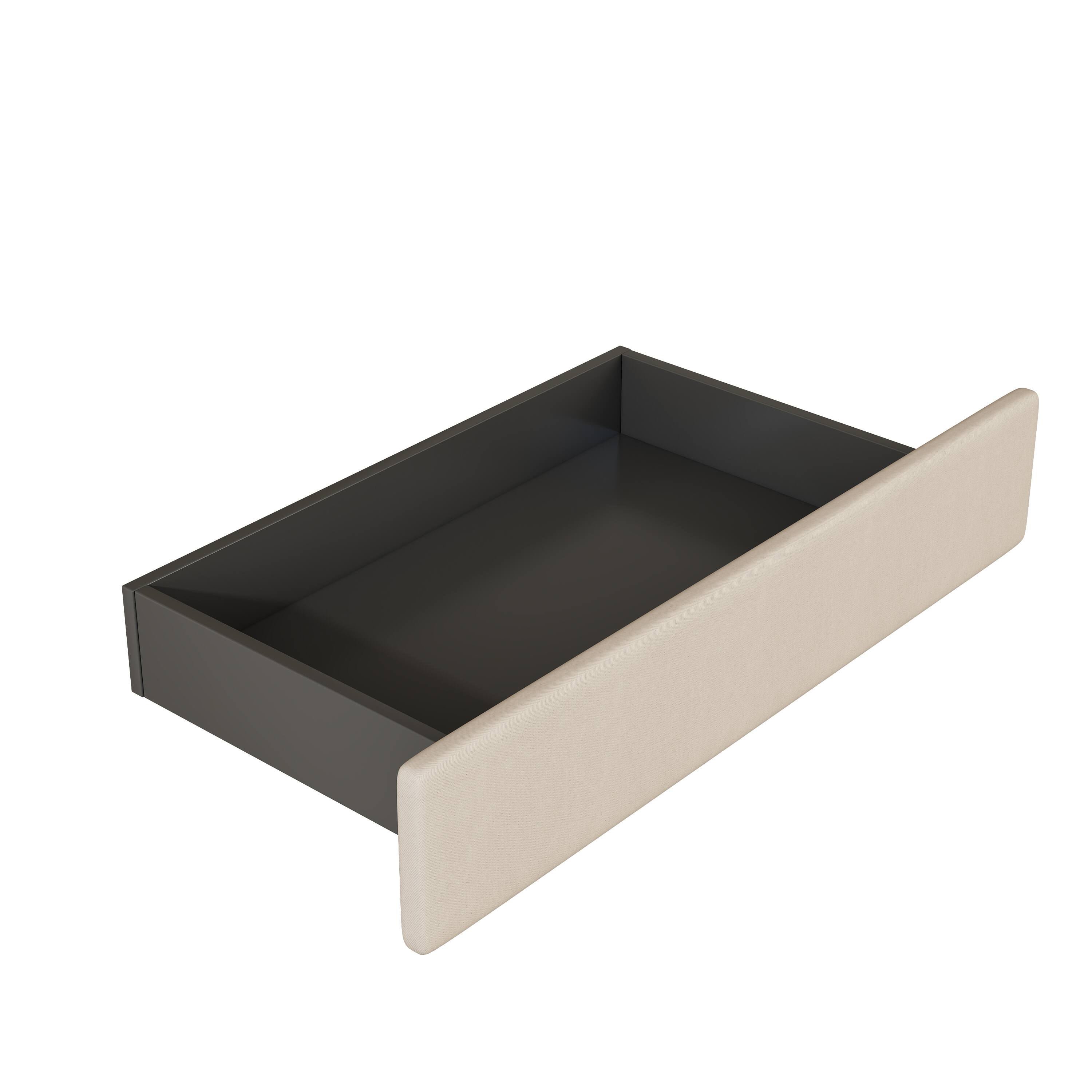 Alt View 10. Tiramisubest - Queen Size Upholstered Platform Bed with 2 Drawers and 2 sets of USB Ports on each side, Linen Fabric, Beige - Beige.