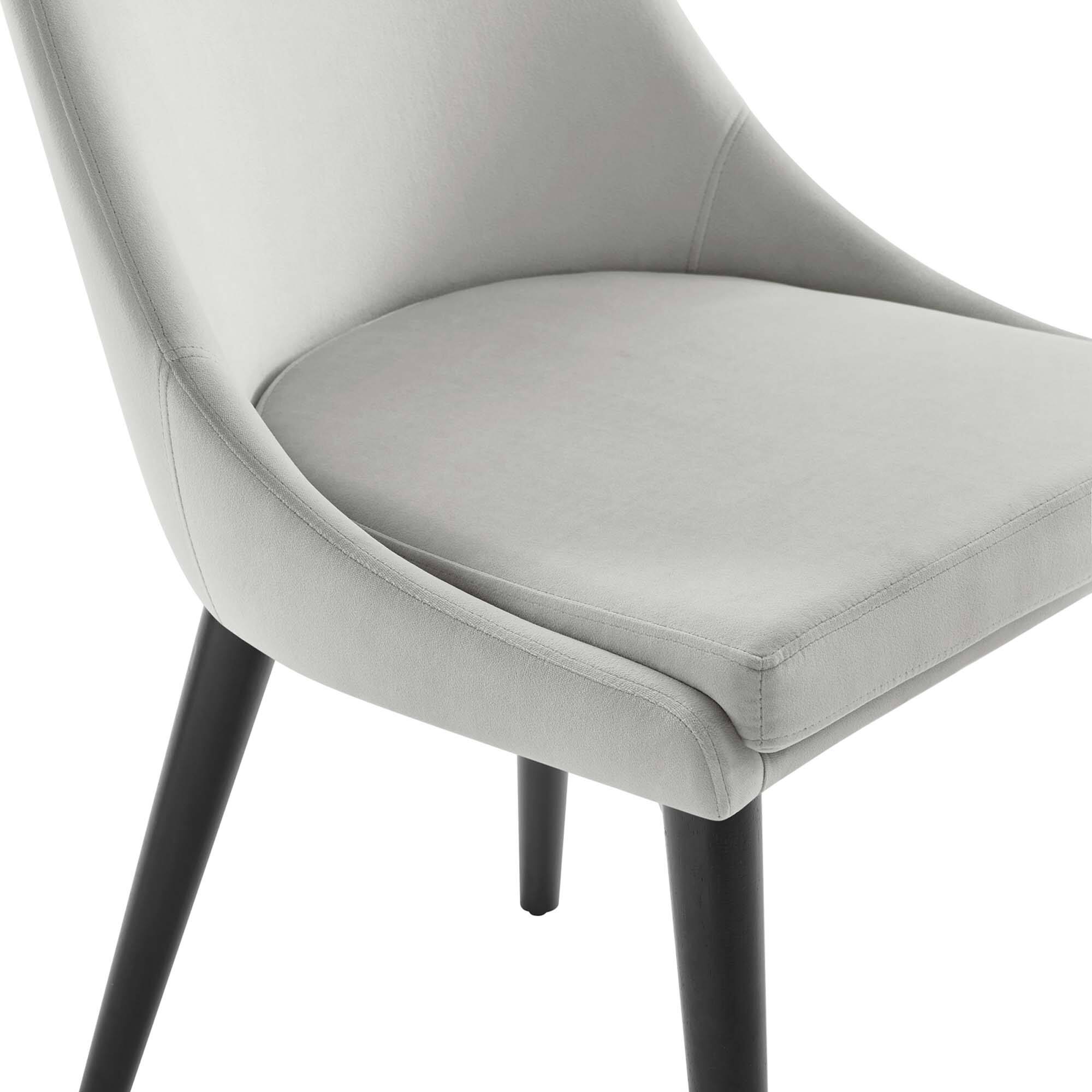 Alt View 5. Modway - Viscount Performance Velvet Dining Chair by Modway - Light Gray.