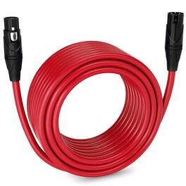Lyxpro - 75 ft Balanced XLR Cable, Male to Female, 3 Pin Microphone Cable - Red