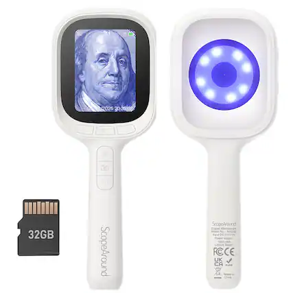 2M x t x2025 20 20:35:02 OK
32GB ScopeAround Digital Microscope
Model No. MS200
Input: DC 5V=1A
Power supply: 1000 mAh Lithium Battery
FC CE UK CA RoHS
Made in China