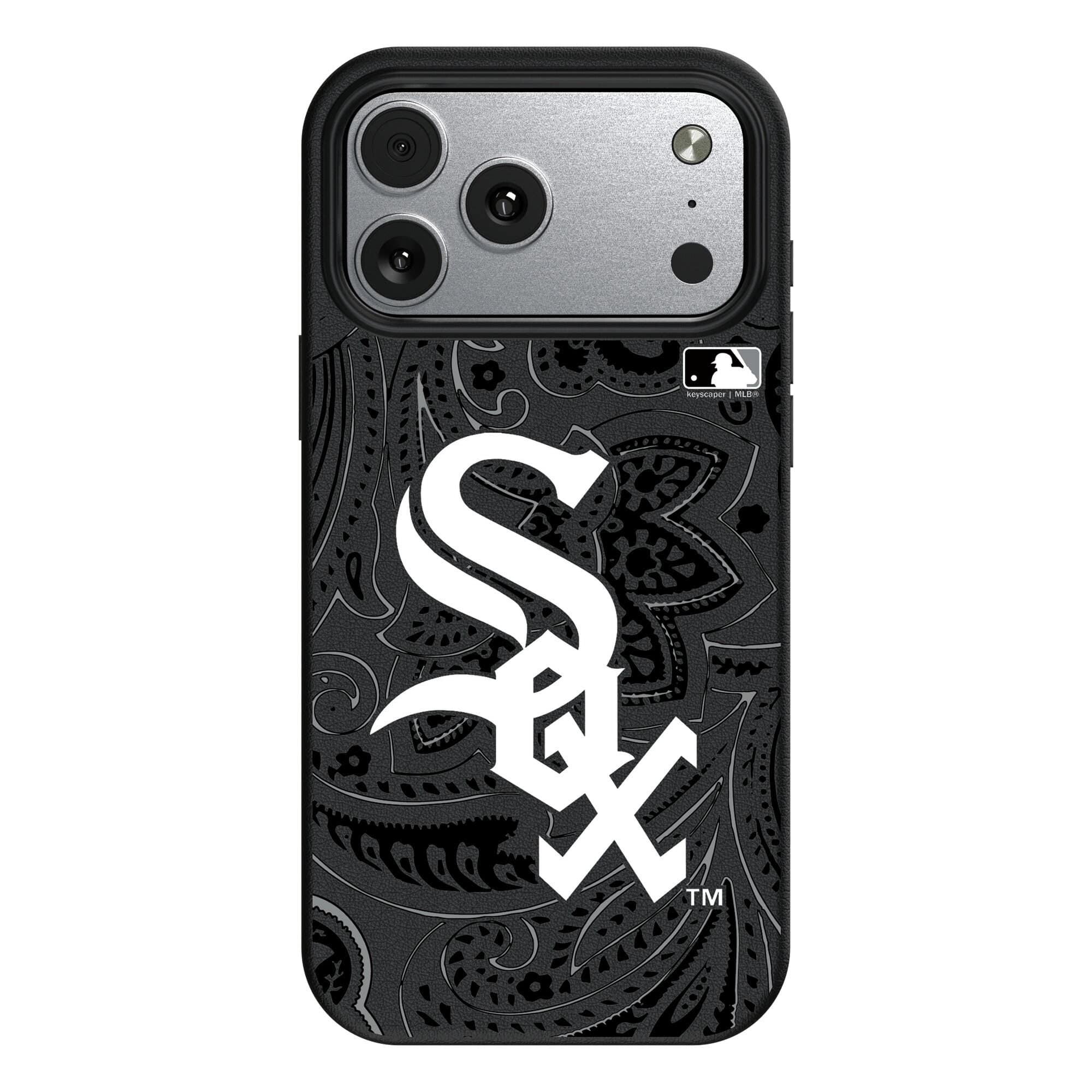 Keyscaper - MLB - Chicago White Sox Paisley iPhone Magnetic Bump Case - 17 Pro - Black price history on PriceWatchPro