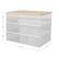 Alt View 16. Martha Stewart - Brody Premium Clear Plastic Storage Bins Paulownia Wood Lid - 7.5"x3" - Clear/Light Natural.