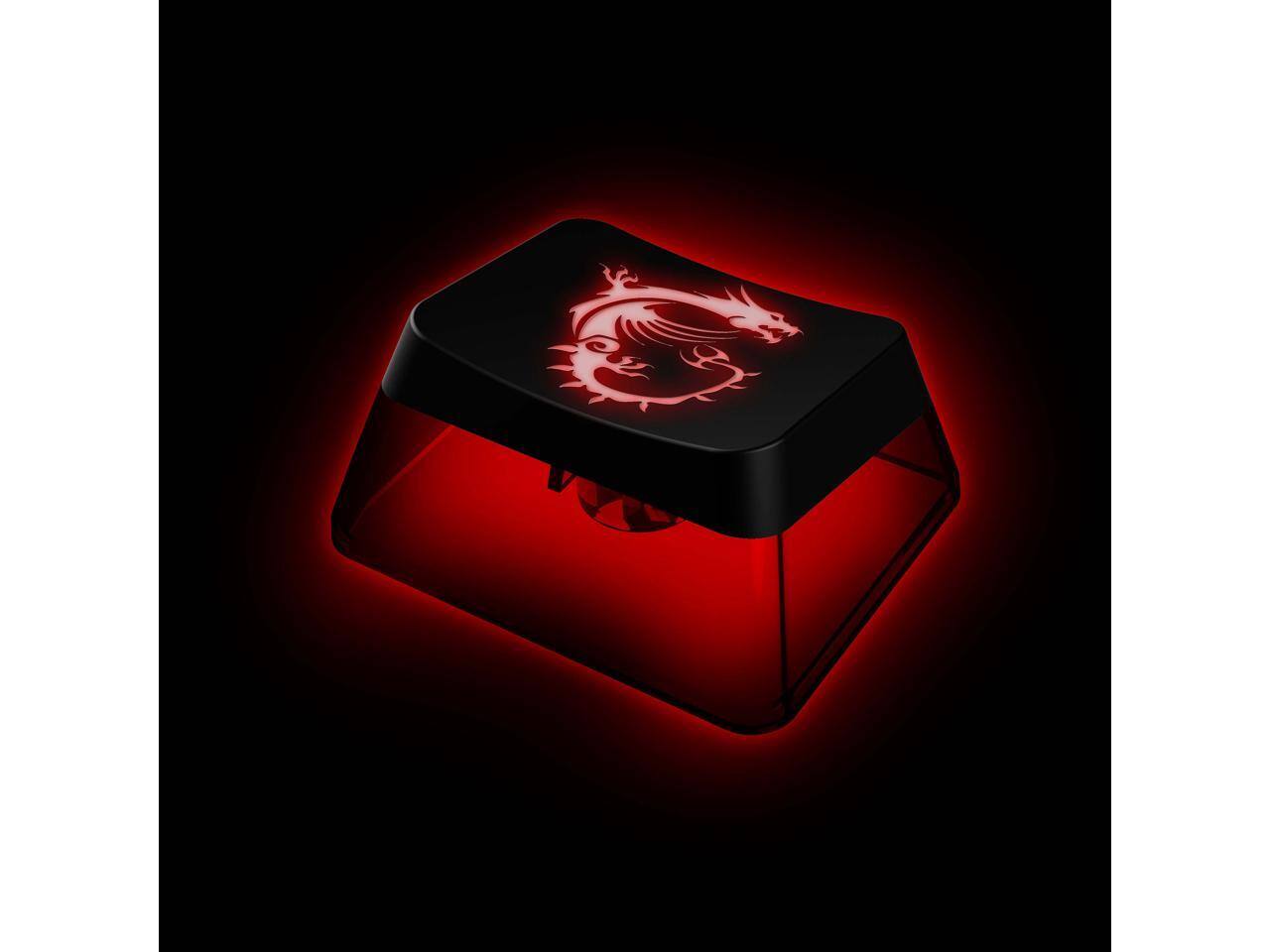 Alt View 2. MSI - MSI Mechanical Keyboard ClearCaps - Dual-Layer Transparent, Enhanced RGB, MX Switch Compatible - Transparent.