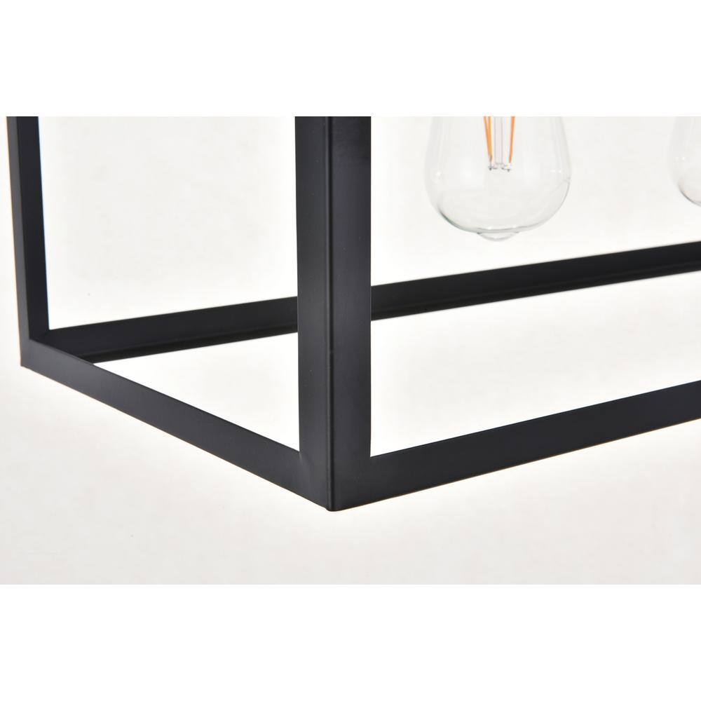Alt View 1. Living District - Resolute 3 light black Pendant - Black.