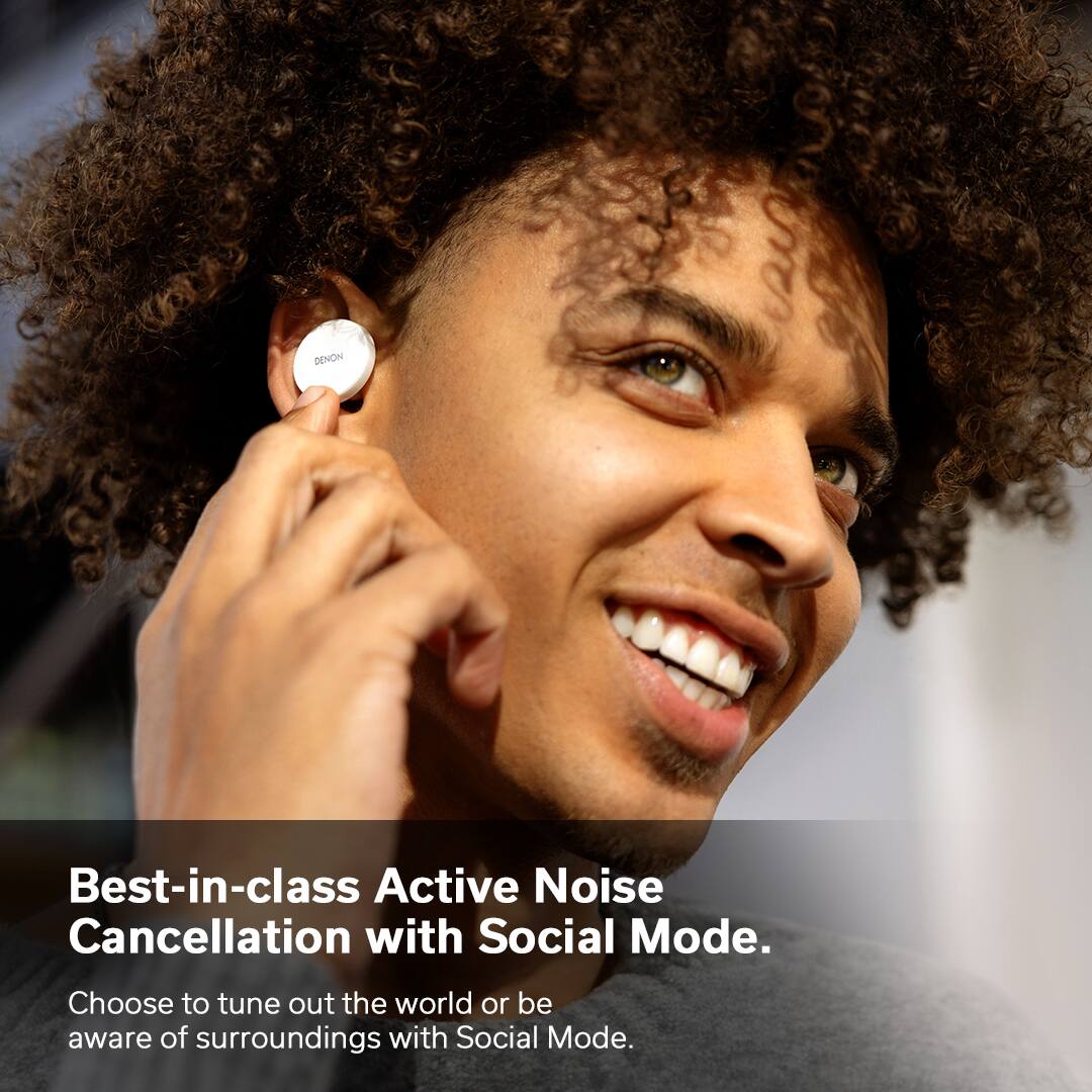 DNON offers the best-in-class Active Noise Cancellation with Social Mode. With this feature, you can choose to tune out the world or be aware of your surroundings by using Social Mode.