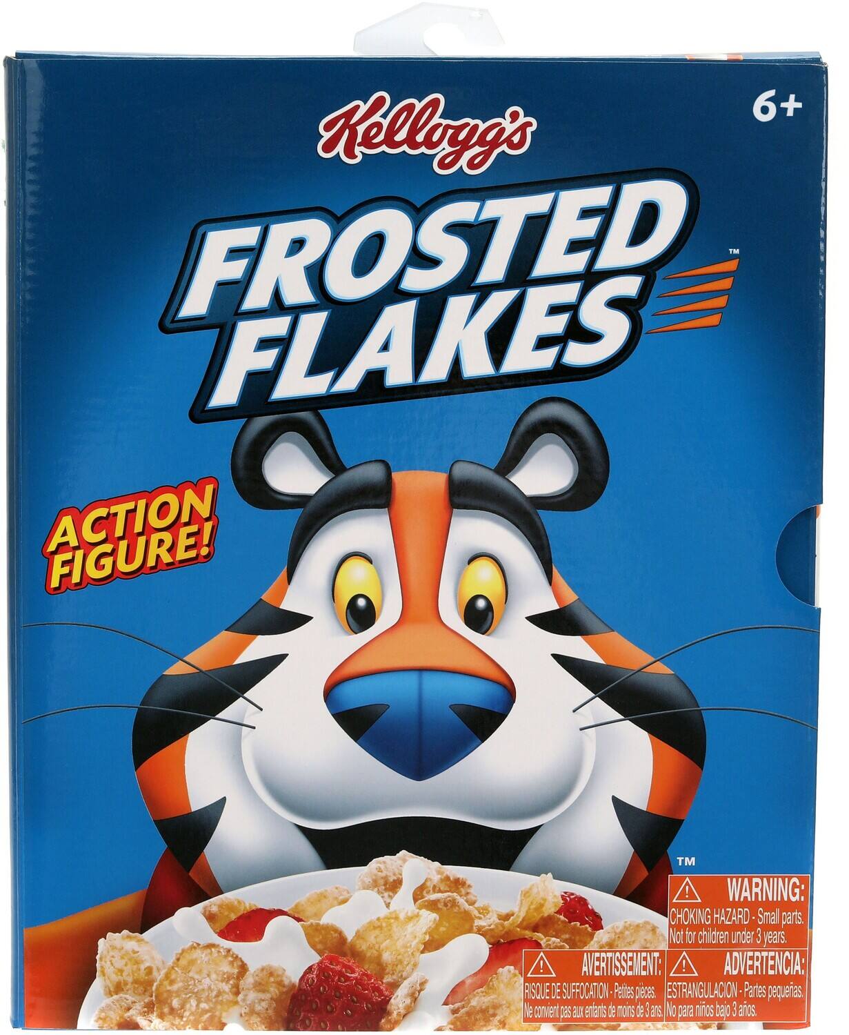 Kellogg's  
FROSTED FLAKES  
ACTION FIGURE!  

WARNING: CHOKING HAZARD - Small parts. Not for children under 3 years.  

AVERTISSEMENT: RISQUE DE SUFFOCATION - Petites pièces. Ne convient pas aux enfants de moins de 3 ans.  

ADVERTENCIA: ESTRANGULACIÓN - Partes pequeñas. No para niños bajo 3 años.  

6+