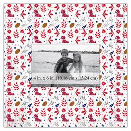 Fan Creations - Ole Miss Rebels 10'' x 10'' Floral Pattern Frame - Multicolor