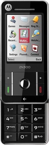 Front Standard. Motorola - ZN300 Mobile Phone (Unlocked) - Black.