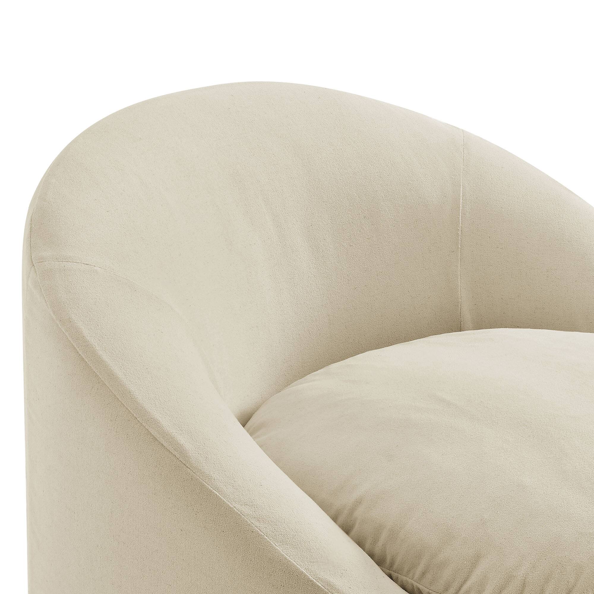 Alt View 5. Modway - Sadie Slipcovered Linen-Blend Round Accent Chair by Modway - Linen.