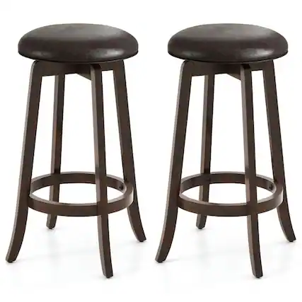 Front. Kadyn - Kitchen Counter Bar Chairs, Bar Stools, for Kitchen Island & Dining Room - Brown.