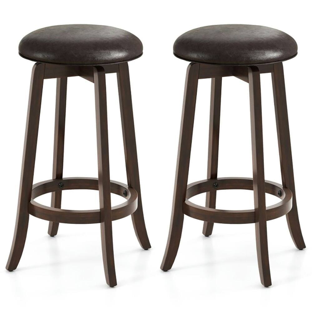 Front. Kadyn - Kitchen Counter Bar Chairs, Bar Stools, for Kitchen Island & Dining Room - Brown.