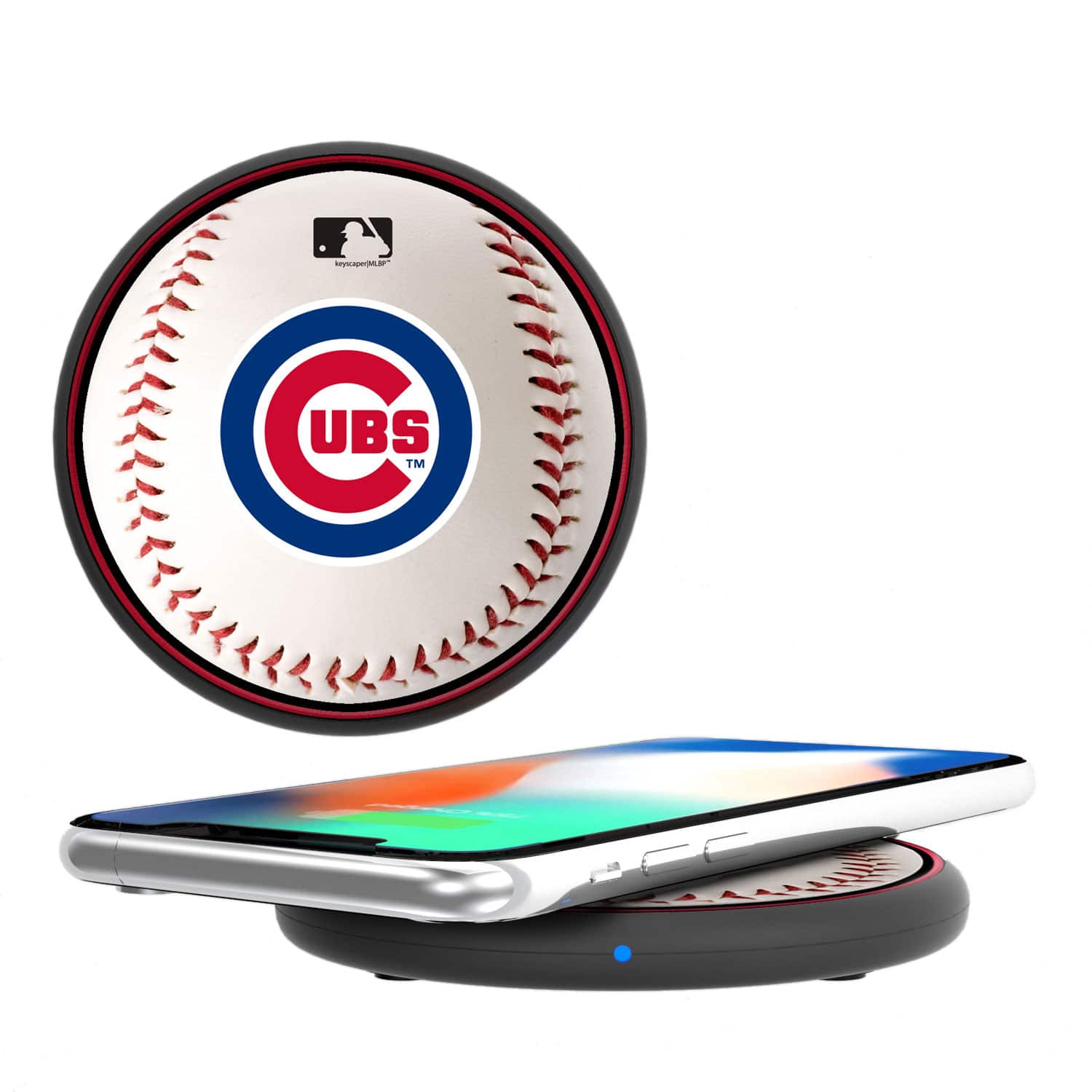 Keyscaper - Chicago Cubs Wireless Charging Pad - Multicolor
