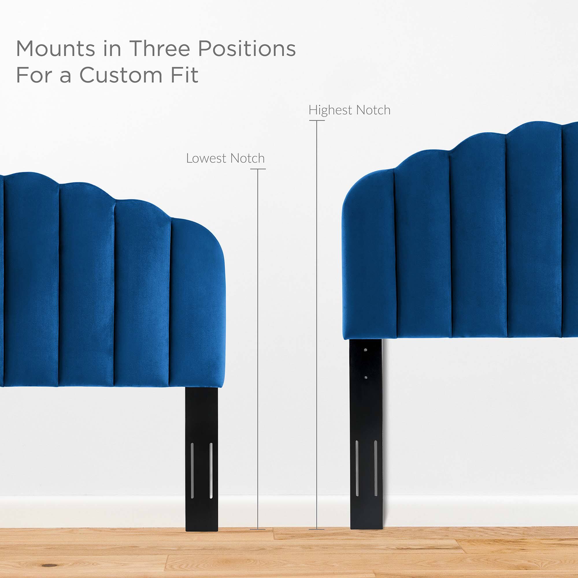 Mounts in Three Positions  
For a Custom Fit  

Lowest Notch  
Highest Notch