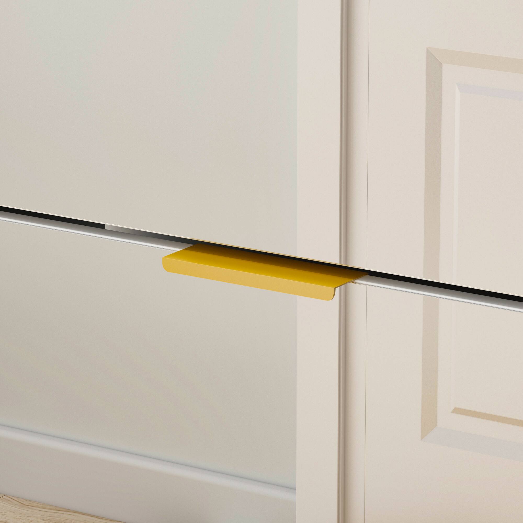 Alt View 6. Famapy - Famapy Farmhouse Shoe Cabinet: Flip - Down Design, Removable Laminate, Mirror Panel for Organized Charm - White.