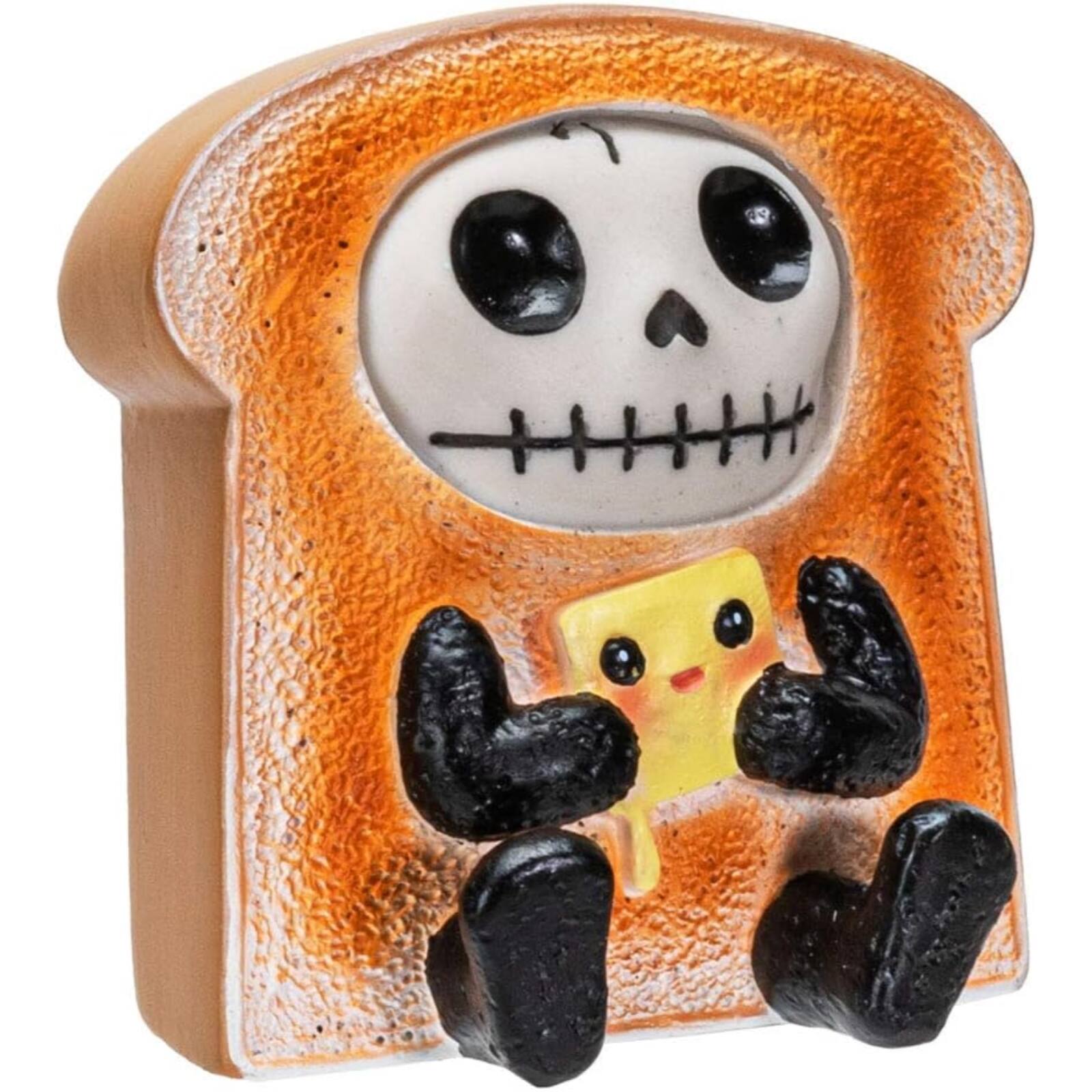 Back. Pacific Trading - Furrybones Toasty Skeleton in Bread Toast Costume Figurine 3.25 inch - Brown.