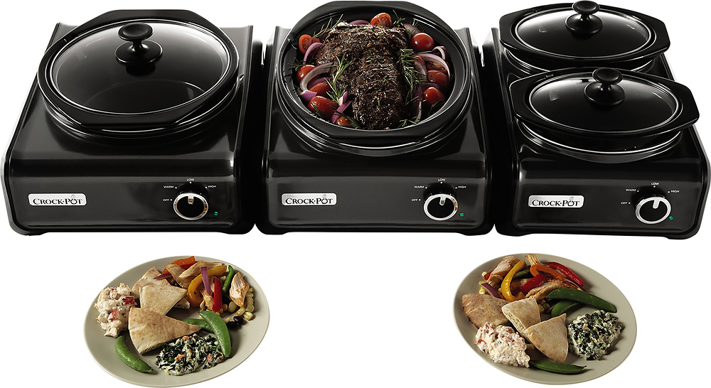 Best Buy: Crock-Pot 3-Quart Double Slow Cooker Charcoal SCCPMD3-CH