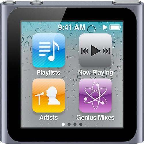 Front Standard. iPod® - Refurbished 6th-Generation nano 8GB* MP3 Player<!-- Apple --> - Graphite.