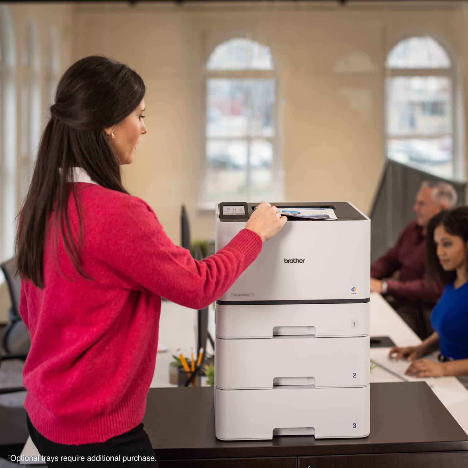 Optional trays require additional purchase.