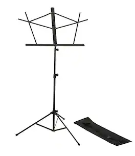 Gator - Rok-It Folding Sheet Music Stand with Detachable Bookplate, Leg Assembly Secures Into Place with Locking Mechanism