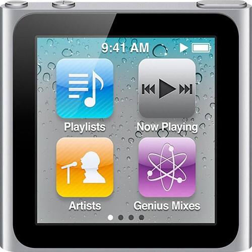 Front Standard. iPod® - Refurbished 6th-Generation nano 8GB* MP3 Player<!-- Apple --> - Silver.