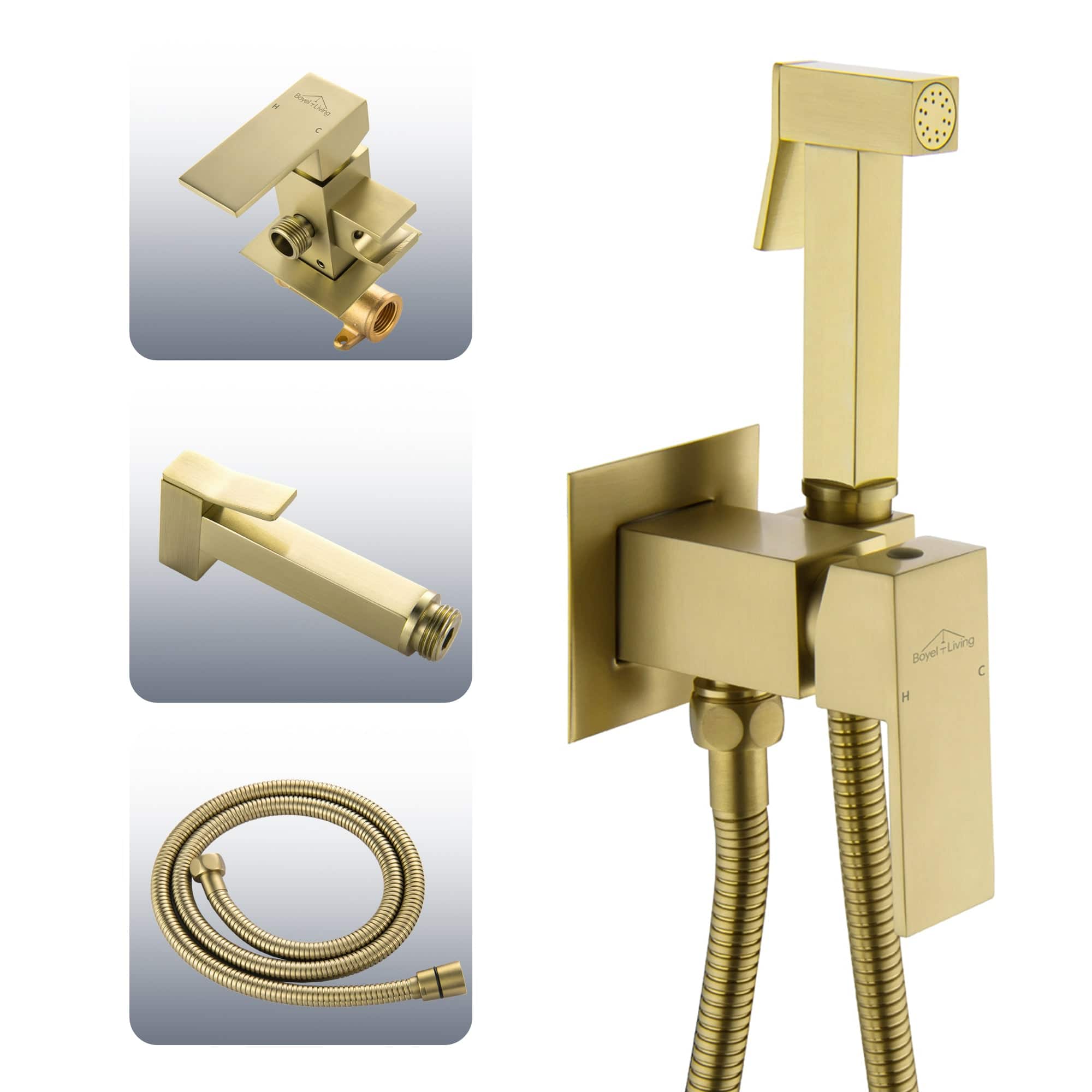 Wall Mount Single-Handle Handheld Bidet Sprayer with Handle and Mixer Body price history on PriceWatchPro