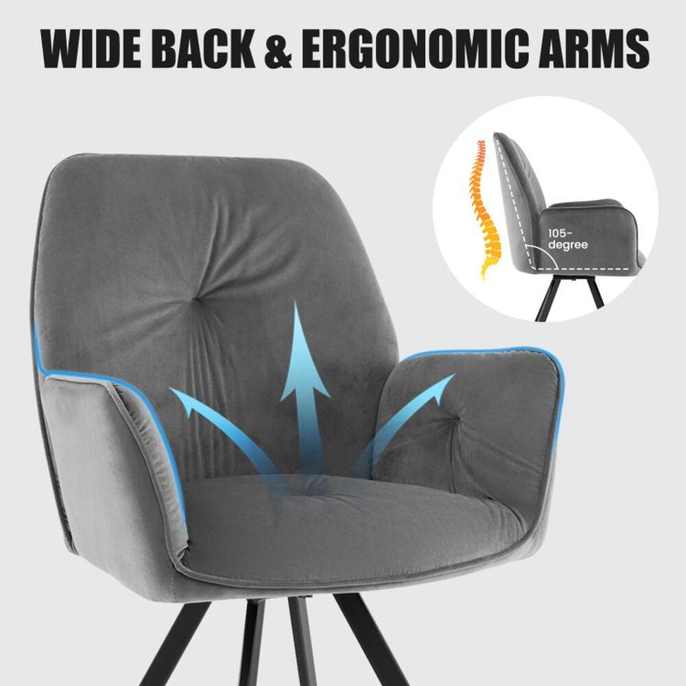 WIDE BACK & ERGONOMIC ARMS

105-degree