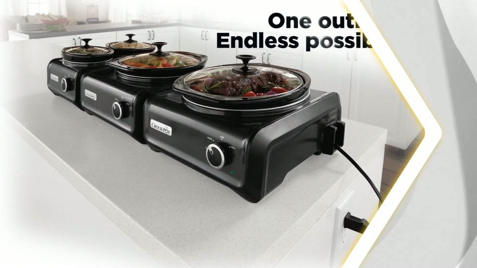 Best Buy CrockPot 2Quart DoubleCrock Slow Cooker Charcoal SCCPMD1CH