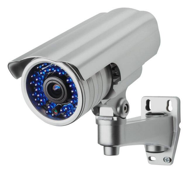 Front. Zmodo - Add-On Indoor/Outdoor Security Camera for Most Analog Surveillance Systems - Silver.