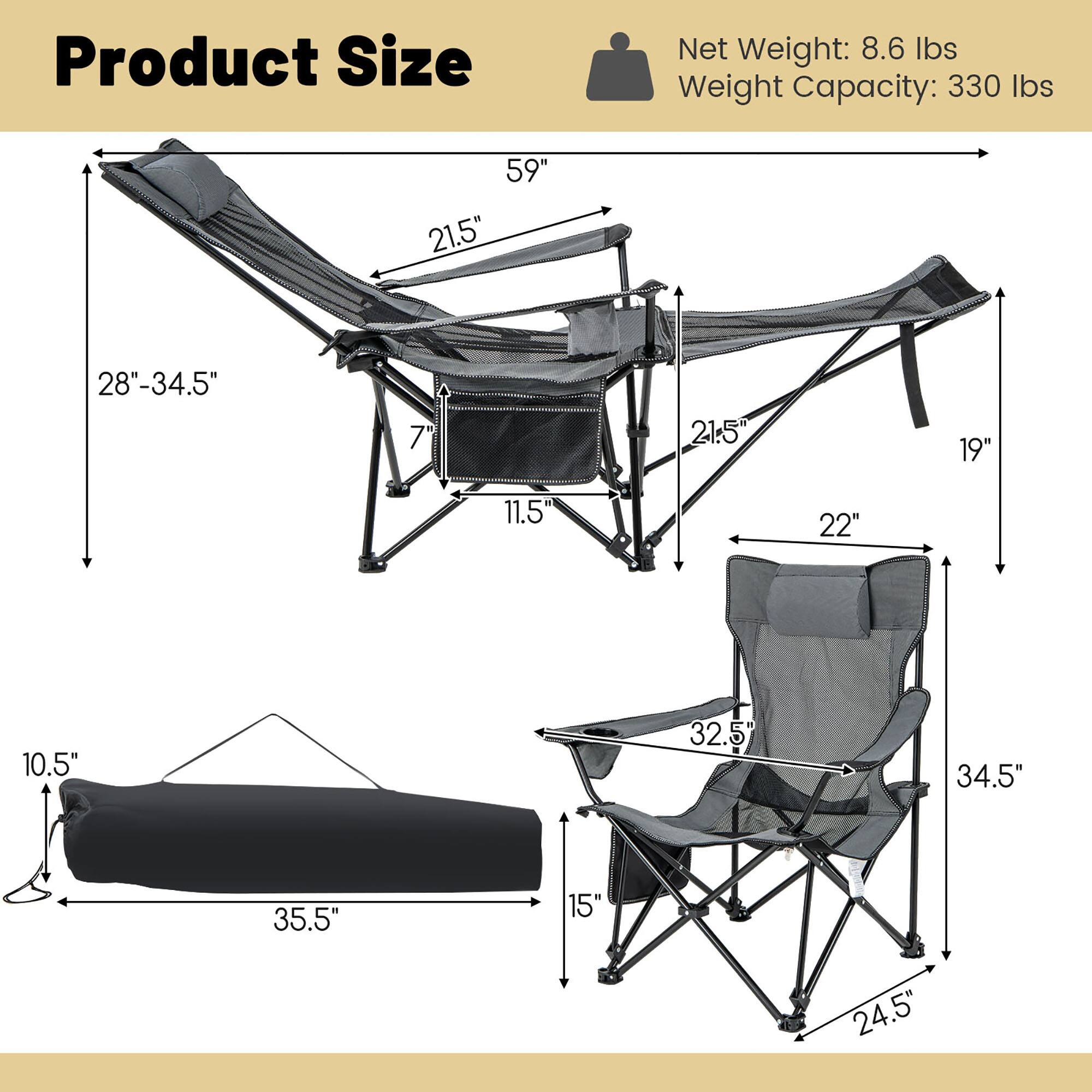 Product Size  
Net Weight: 8.6 lbs  
Weight Capacity: 330 lbs  

59"  
21.5"  
28"-34.5"  
7'  
21.5"  
19"  
11.5"  
22"  
10.5"  
32.5"  
34.5"  
35.5"  
15"  
24.5"