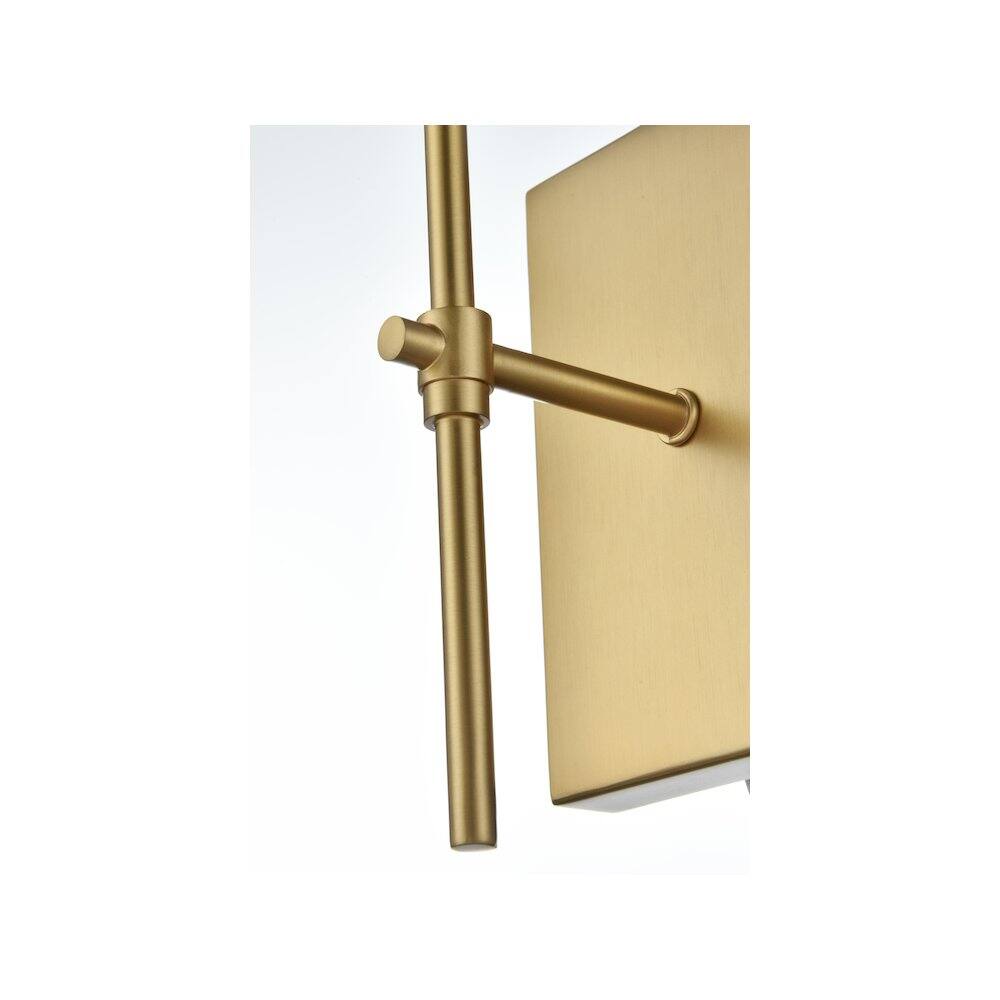 Back. Living District - Eclipse 4.5 inch Wall Sconce in Satin Gold - Satin Gold And White.
