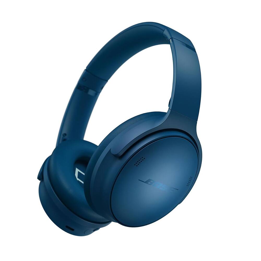 Angle. Bose - QuietComfort Wireless Over-Ear Bluetooth Headphones + 26-Month Extended Warranty Protection - Twilight Blue.