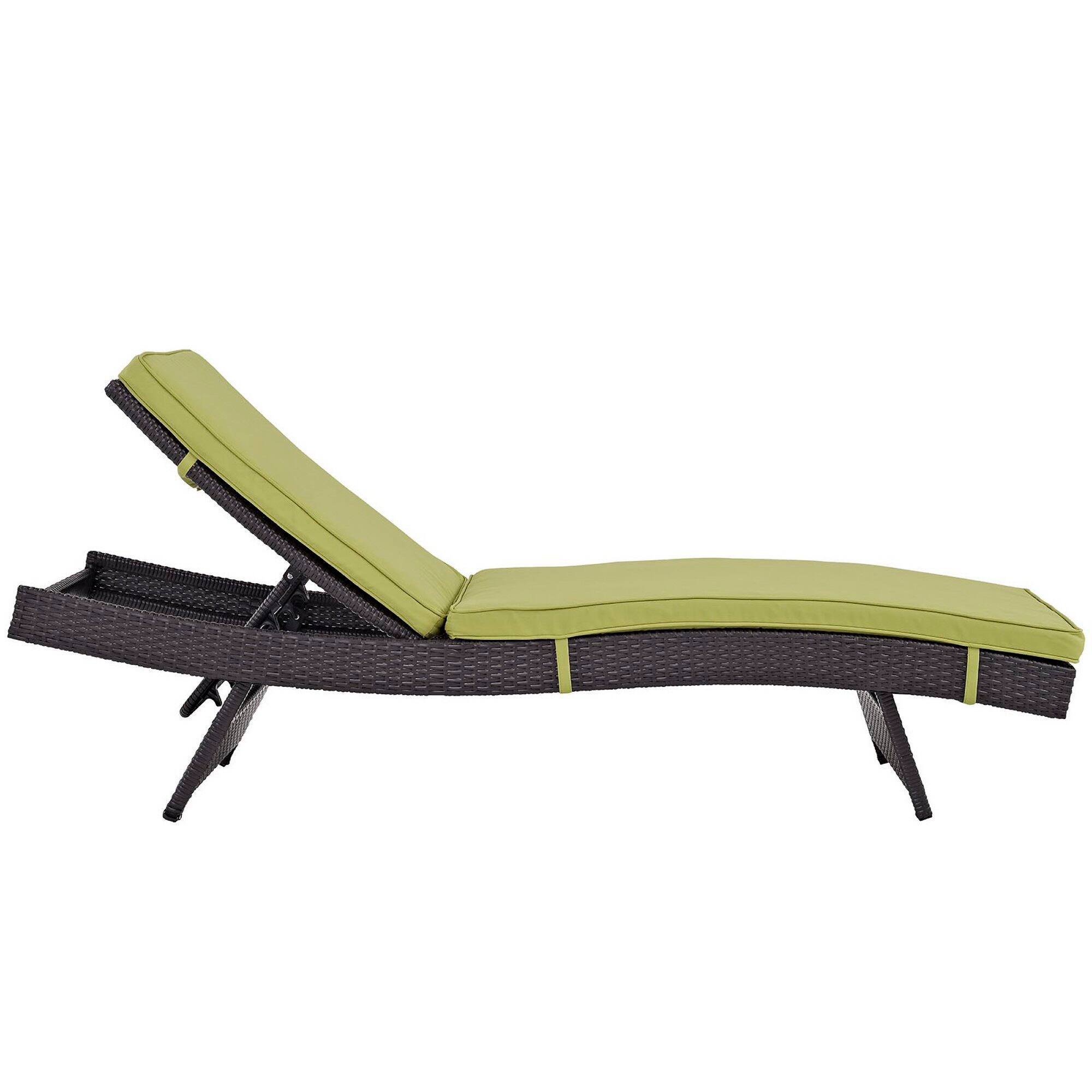 Left. Modway - Convene Outdoor Patio Chaise by Modway - Espresso Peridot.