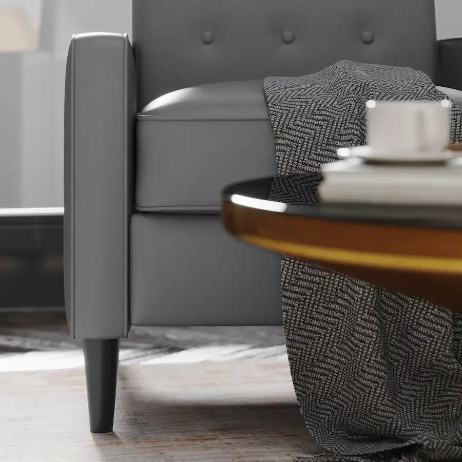 Sim Racing Setup Wood Emma + Oliver Jules Mid Century Modern Button Tufted Upholstered Easy ...